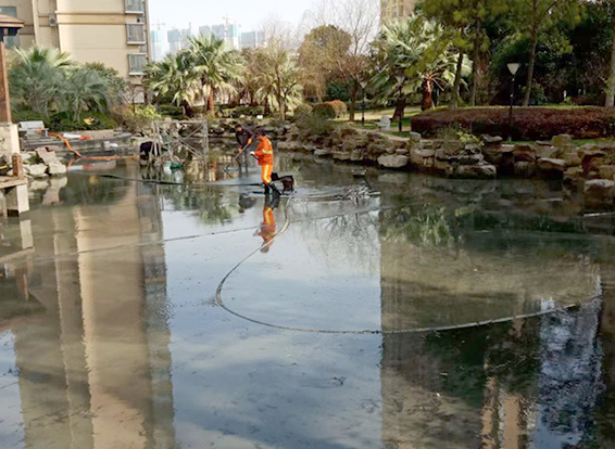 宁化景观池淤泥清理